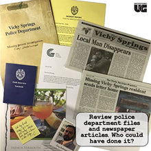 Load image into Gallery viewer, Murder Mystery Party Case Files: Underwood Cellars Unsolved Mystery Detective Case File Game Play Alone, w/ Friends, Family or for Couples Date Night Ages 14+ from University Games , Brown
