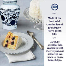 Load image into Gallery viewer, Fabbri Amarena Cherries from Italy Candied in Rich Amarena Syrup - Italian Specialty Stemless Wild Cherries for Sweet and Savory Dishes, Cheeses, Desserts, and Cocktails, 21oz
