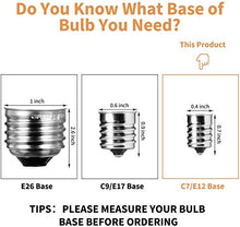 Load image into Gallery viewer, G40 Replacement Light Bulbs 5W Clear Globe Bulb fits E12 C7 Candelabra Screw Base Sockets, 1.5 Inch Dimmable Light Bulbs for Indoor Outdoor Patio Decor, Pack of 25
