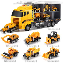 Load image into Gallery viewer, TEMI Toddler Toys for 3 4 5 6 Years Old Boys, Die-cast Construction Toys Car Carrier Vehicle Toy Set w/ Play Mat, Kids Toys Truck Alloy Metal Car Toys Set for Age 3-9 Toddlers Kids Boys &amp; Girls
