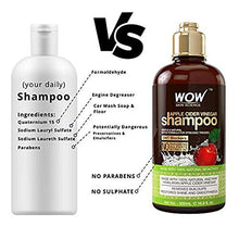 Load image into Gallery viewer, WOW Apple Cider Vinegar Shampoo &amp; Hair Conditioner Set - (2 x 16.9 Fl Oz / 500mL) - Increase Gloss, Hydration, Shine - Reduce Itchy Scalp, Dandruff &amp; Frizz - No Parabens or Sulfates - All Hair Types
