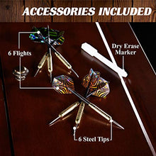Load image into Gallery viewer, BARRINGTON BILLIARDS COMPANY Bristle Dartboard Cabinet Set: Professional Hanging Classic Sisal Dartboard with Self Healing Bristles and Accessories
