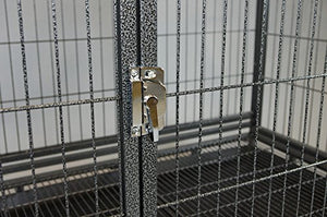 Homey Pet 37" Heavy Duty Metal Open Top Cage w/Floor Grid, Casters and Tray