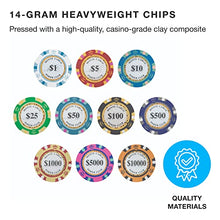 Load image into Gallery viewer, Brybelly Monte Carlo Premium Poker Chip Heavyweight 14-Gram Clay Composite - Pack of 50 ($100 Black)
