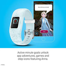 Load image into Gallery viewer, Garmin 010-01909-38 Vivofit Jr. 2, Kids Fitness/Activity Tracker, 1-Year Battery Life, Adjustable Band, Disney Frozen 2, Elsa, Light Blue

