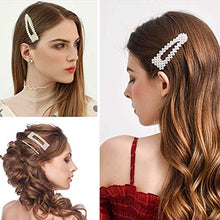 Load image into Gallery viewer, 15 Pcs Pearl Hair Clip for Women Acrylic Hair Clips Handmade Pearl Hair Pins for Girls Hair Barrettes for Women Fashion Hair Accessories for Party Wedding gift for Christmas birthday holiday Seasons
