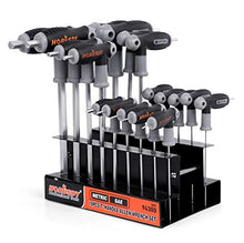 Load image into Gallery viewer, HORUSDY 18-Piece T-Handle allen wrench set, Inch/Metric Long Arm Ball End Hex Key Wrench Set, MM(1.5mm-10mm) SAE(1/16&quot;-3/8&quot;)
