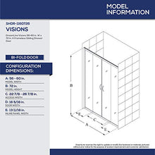 Load image into Gallery viewer, DreamLine Visions 56-60 in. W x 72 in. H Semi-Frameless Sliding Shower Door in Brushed Nickel, SHDR-1160726-04
