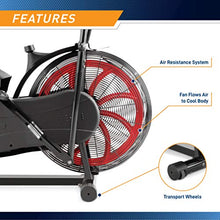 Load image into Gallery viewer, Marcy Fan Exercise Bike with Air Resistance System – Red and Black – NS-1000
