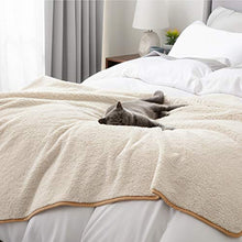 Load image into Gallery viewer, Bedsure Waterproof Dog Blankets for Small Dogs - Small Cat Blanket Washable for Couch Protection- Sherpa Fleece Puppy Blanket, Soft Plush Reversible Throw Furniture Protector, 25"X35", Grey
