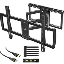 Load image into Gallery viewer, MOUNTUP TV Wall Mount, Full Motion TV Mounts for Most 47 to 90 Inch Flat Curved TVs Up to 154lbs, Wall Mount TV Bracket with Dual Articulating Arm, Max VESA 800x400, Fits 16&quot; to 24” Stud
