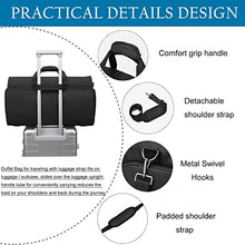Load image into Gallery viewer, Carry On Garment Bags for Travel Large Suit Bags for Men Convertible Garment Duffle Bag for Men Women with Shoes Compartment Weekender Duffel Bag 2 in 1 Hanging Dress Suitcase Suit Travel Bags,Black
