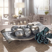 Load image into Gallery viewer, Creative Scents Schonwerk Centerpiece for Dining Room -Crackled Mosaic Design- Home Coffee Table Decor Decorations Centerpiece for Dining/ Living Room- Best Wedding Gift (Silver)
