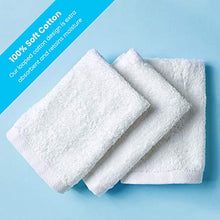 Load image into Gallery viewer, Zeppoli 24-Pack Washcloths | 100% Natural Cotton, 12 x 12 Inches, Commercial Grade Washcloth, Machine Washable Cleaning Rags and Wash Cloths for Bathroom

