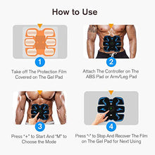 Load image into Gallery viewer, Abs Stimulator Abdominal Muscle,EMS ABS Trainer Body Toning Fitness, USB Rechargeable Toning Belt ABS Fit Weight Muscle Toner Workout Machine for Men &amp; Women
