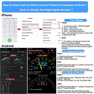 AT&T Cell Phone Signal Booster Cricket T-Mobile Cell Booster ATT Booster 4G LTE Band 12/17 700mhz Cell Phone Booster Repeater Home ATT Cell Signal Booster Amplifier Yagi Antenna Kit Boosts Data/Calls