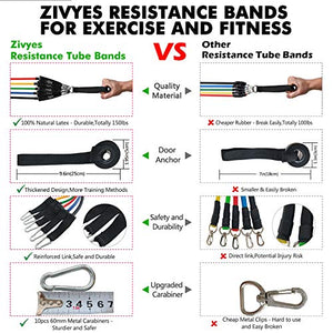Resistance Bands for Men Workout Bands Fitness Exercise Work Out Tube Bands with Handle Weight Training Door Resistance Bands System