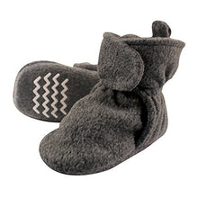 Load image into Gallery viewer, Hudson Baby Unisex Cozy Fleece Booties, Dark Gray, 6-12 Months
