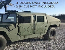 Load image into Gallery viewer, MILITARY HUMVEE X-DOORS - SET OF 4 - GREEN - HARD DOORS - FOR M998 AND ALL HUMVEES - MADE IN USA
