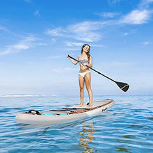 Load image into Gallery viewer, Upgraded 10'6 Inflatable Stand Up Paddle Board, Paddleboards with Adjustable Paddle, Non-Slip Deck, Safety Leash, Backpack, 3 Detachable Fins, Hand Pump, Repair Kit for Youth and Adults, Graffiti
