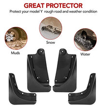 Load image into Gallery viewer, BASENOR Tesla Model Y Mud Flaps Splash Guards (Set of Four) No Need to Drill Holes
