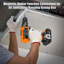 Load image into Gallery viewer, EnerTwist 20V Max Cordless Drill, 3/8 Inch Power Drill Set with Lithium Ion Battery and Charger, Variable Speed, 19 Positions and 28-Pieces Drill/Driver Accessories Kit, ET-CD-20
