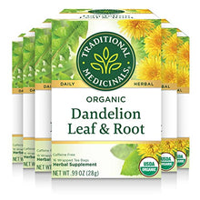 Load image into Gallery viewer, Traditional Medicinals Organic Dandelion &amp; Root Herbal Leaf Tea, 16 Count, Pack of 6
