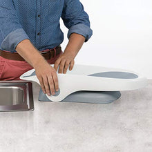 Load image into Gallery viewer, Summer Clean Rinse Baby Bather (Gray) – Bath Support for Use on the Counter, in the Sink or in the Bathtub, Has 3 Reclining Positions and Soft, Quick-Dry Material – Use from Birth until Sitting Up
