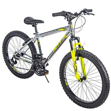 Load image into Gallery viewer, Huffy 24-inch Mountain Bike for Kids, 21-Speed Bicycle, Silver, Medium, Model: 24998
