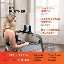Load image into Gallery viewer, LifePro Electrostride Compact Folding Treadmill | Installation-Free Smart Treadmill for Home w/Bluetooth - Portable 36 Pre-Set Programs 17" Wide Tread Belt Running Machine for Cardio &amp; Weight Loss
