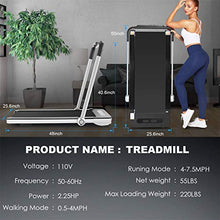 Load image into Gallery viewer, Under Desk Treadmill for Home, 2.25HP Electric Folding Treadmill with Bluetooth Speaker Remote Control &amp; 12 Preset Modes, Walking Jogging Running Exercise Machine for Home Gym,Installation-Free
