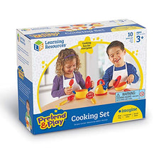 Load image into Gallery viewer, Learning Resources Pretend &amp; Play Cooking Set - 10 Pieces, Ages 3+ Pretend Play Food for Toddlers, Preschool Learning Toys, Kitchen Play Toys for Kids
