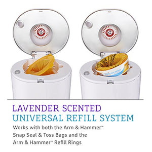 Munchkin Step Diaper Pail Powered by Arm & Hammer, Includes (1) Bonus Toss Disposable Diaper Pail