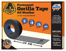 Load image into Gallery viewer, Gorilla All Weather Outdoor Waterproof Duct Tape, UV and Temperature Resistant, 1.88" x 25 yd, Black, (Pack of 1)
