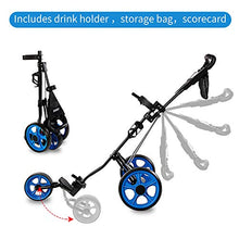 Load image into Gallery viewer, Janus Golf Push Cart, Golf cart for Golf Bag，Golf Pull cart for Golf Clubs, Golf Push carts 3 Wheel Folding, Golf Accessories for Men Women，Golf cart Accessories，Ideal for Golf Clubs
