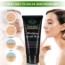 Load image into Gallery viewer, Blackhead Remover Mask, Blackhead Peel Off Face Mask 3-in-1 Blackhead Remover Charcoal Mask with Blackhead &amp; Pimple Comedone Extractors and Silicone Brush,Deep Cleansing Black Mask
