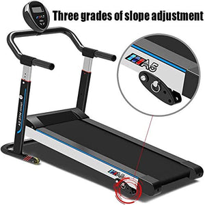 asdfg Folding Treadmil,Mechanical Treadmill Walking, Jogging Machine Folding Shock Running Home Gym Workout Fitness Under Desk Treadmills 160kg