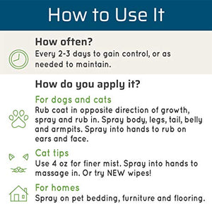 Wondercide - Flea, Tick and Mosquito Spray for Dogs, Cats, and Home - Flea and Tick Killer, Control, Prevention, Treatment - with Natural Essential Oils - Pet and Family Safe – Lemongrass 16 oz