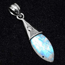 Load image into Gallery viewer, Silver Palace Sterling Silver Natural Rainbow Moonstone Pendant for Women and Girls

