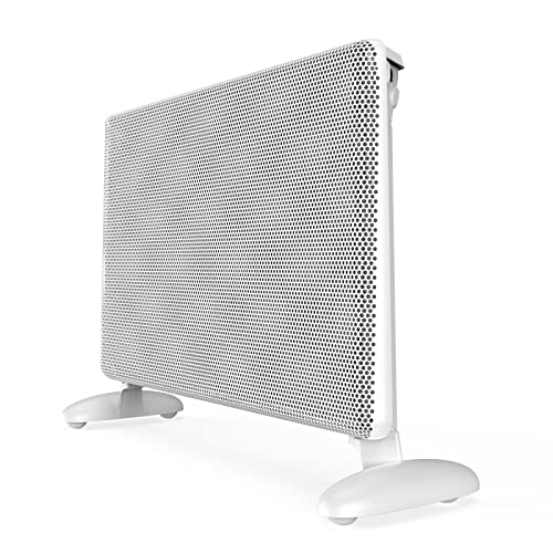 Ballu Infrared Space Heater for Indoor Use，1500W Full Room Quiet Heating With TFT Display，24h Timer，Eco，Auto Thermostat，Standing/Wall Mount，Electric Portable Panel Heater for Bedroom，Office