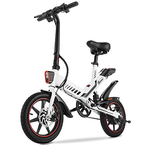 Electric Bike, Sailnovo Electric Bicycle with 18.5mph 45Miles Electric Bikes for Adults Teens E Bike with Pedals, 14