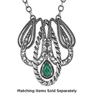 Carolyn Pollack Sterling Silver Malachite Charm