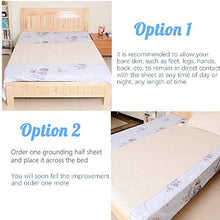 Load image into Gallery viewer, Grounding Sheet Silver Fiber Grounding Mat with Grounded Connection Cord Safe Sleep Therapy EMF Protection (76x80in)
