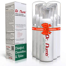 Load image into Gallery viewer, Dr Numb Topical Anesthetic Foaming Soap - Dr Numb 4% Lidocaine Soap - Skin Numbing Anesthetic Wash for Tattoo and Piercing Aftercare, Microblading, Electrolysis and More 1.7 Oz (5 Bottles)
