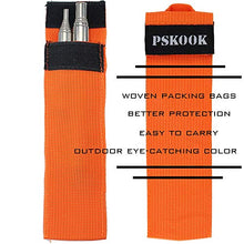 Load image into Gallery viewer, PSKOOK 2 Size Pack Pocket-Size Fire Bellows Collapsible Stainless Steel Fire Blower Pipe Builds Campfire Tool with Poly Carrying Bag (2 Size)
