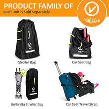 Load image into Gallery viewer, VolkGo Car Seat Travel Belt &amp; Durable Car Seat Travel Bag - Ideal Travel Accessories for Air Travel &amp; Saving Money - for Safe and Secure Car Seat - with E-Book
