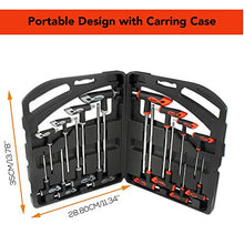Load image into Gallery viewer, B Bochamtec 16 PCS Hey Key Set and Allen Wrench Set T Handle Allen Wrench Set Hex Ball End with Case
