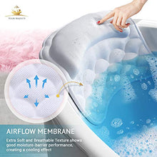 Load image into Gallery viewer, Premium Bathtub Pillow, Soft And Durable [10 Anti-Slip Suction Cups] Extra Cushioned Design Cradle Neck, Head And Shoulders Support, Dry Fabric Provides Cooling Effect | Free Machine Washable Bag
