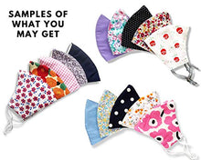 Load image into Gallery viewer, Stylish Cotton Face Mask with Filter Pocket, Handmade Floral Plaid design facemasks for women, washable reusable 3 layers, Ready to SHIP, Pack of 5
