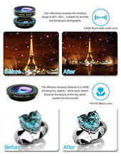 Load image into Gallery viewer, Cell Phone Camera Lens Kit,11 in 1 Universal 20x Telephoto Lens,0.63Wide Angle+15X Macro+198°Fisheye+2X Telephoto+Kaleidoscope+CPL/Starlight/Eyemask/Tripod/Remote,for Most Smartphone (Black)
